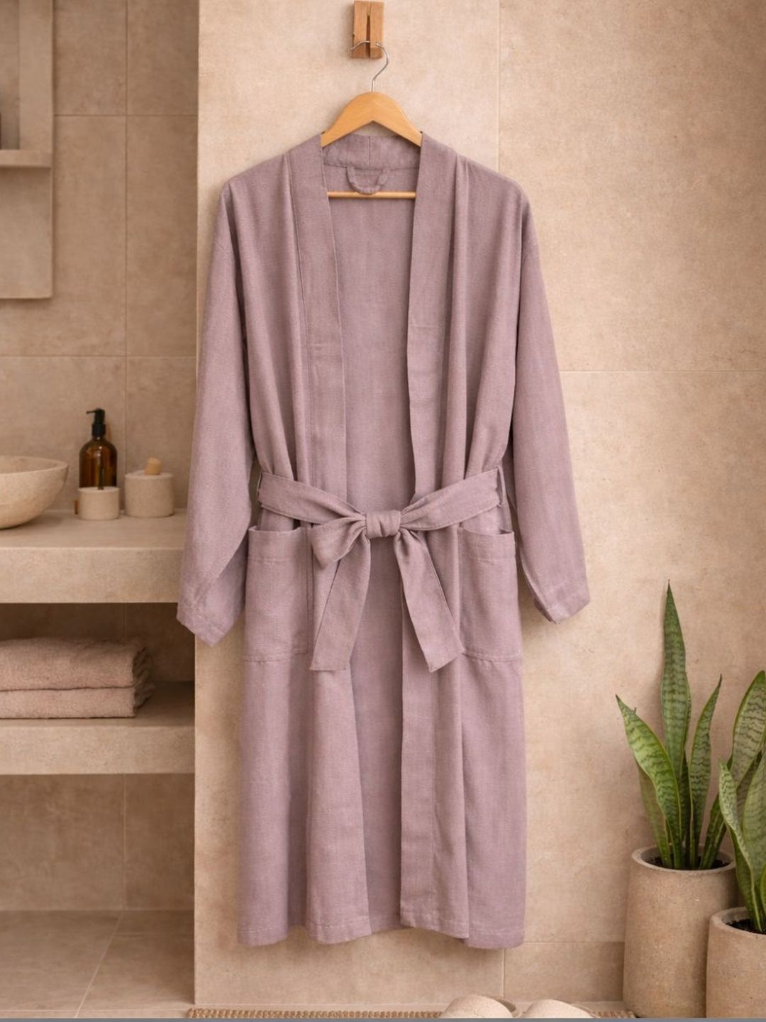 DEBAANS Purple & Lavender 1 Bamboo 150 GSM Bath Towel-image-21