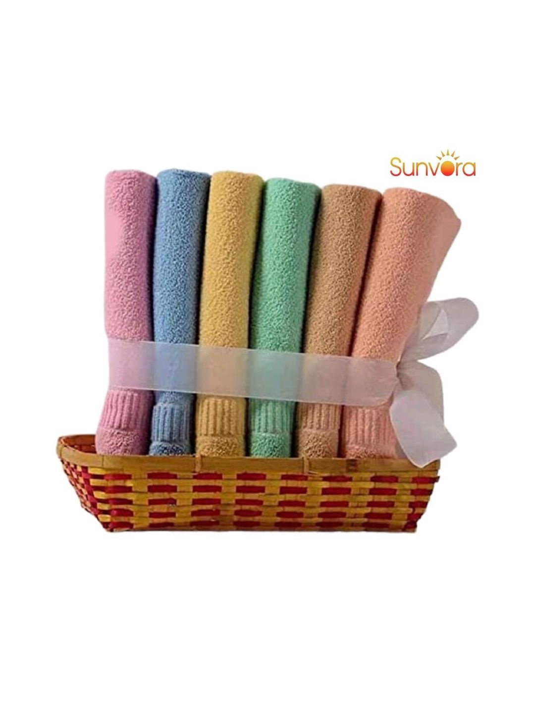 Sunvora Set Of 6 Cotton Regular Face Towels-image-49