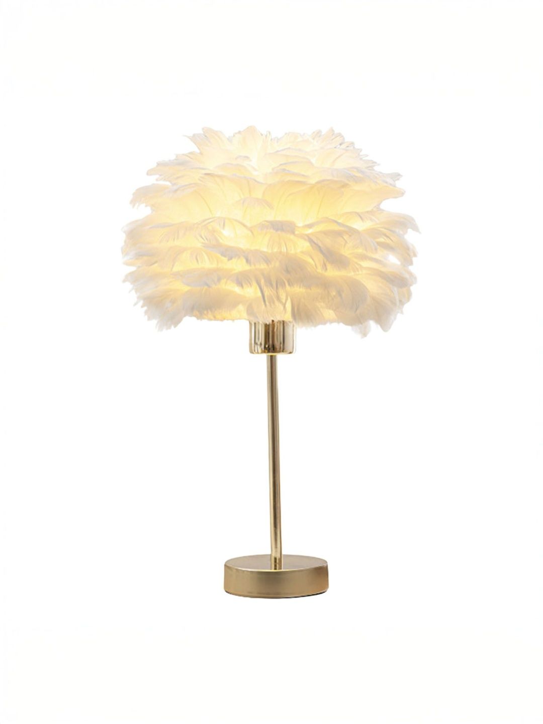 The Better Home White Textured Abstract Shaped Table Lamp with Bulb-picture-23