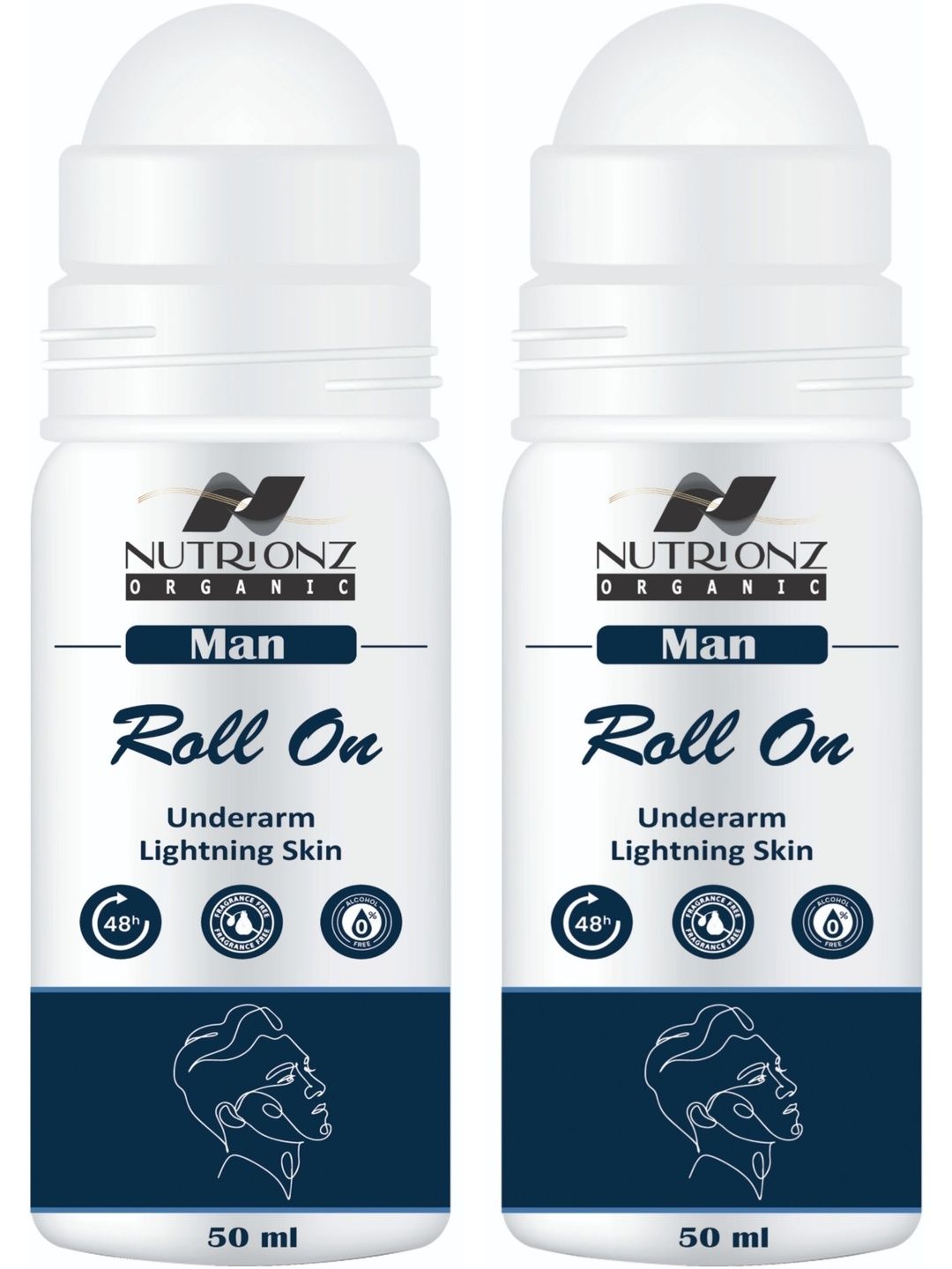 NUTRIONZ ORGANIC Man Set Of 2 Under Arm Lightning Roll-on- 50 ml Each-image-43