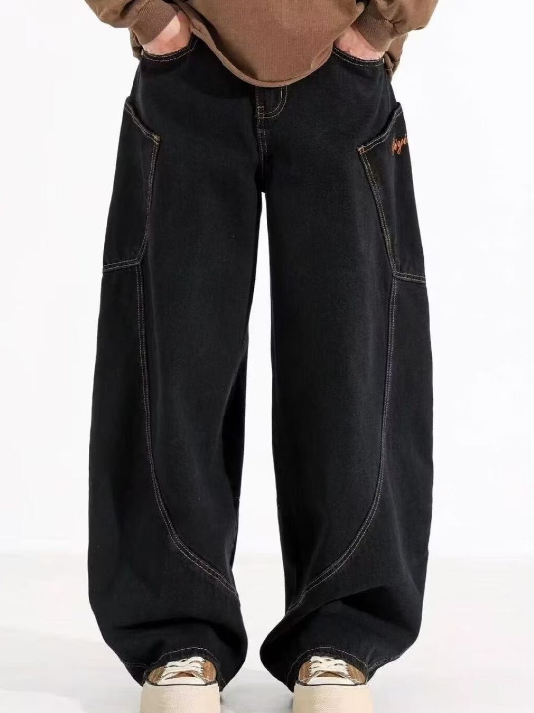 StyleCast Men Baggy Fit Mid-Rise Slash Knee Jeans-picture-46
