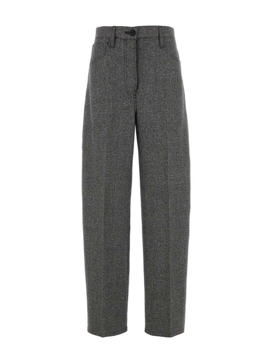 Prada Grey Embroidered Glencheck Pant-picture-37