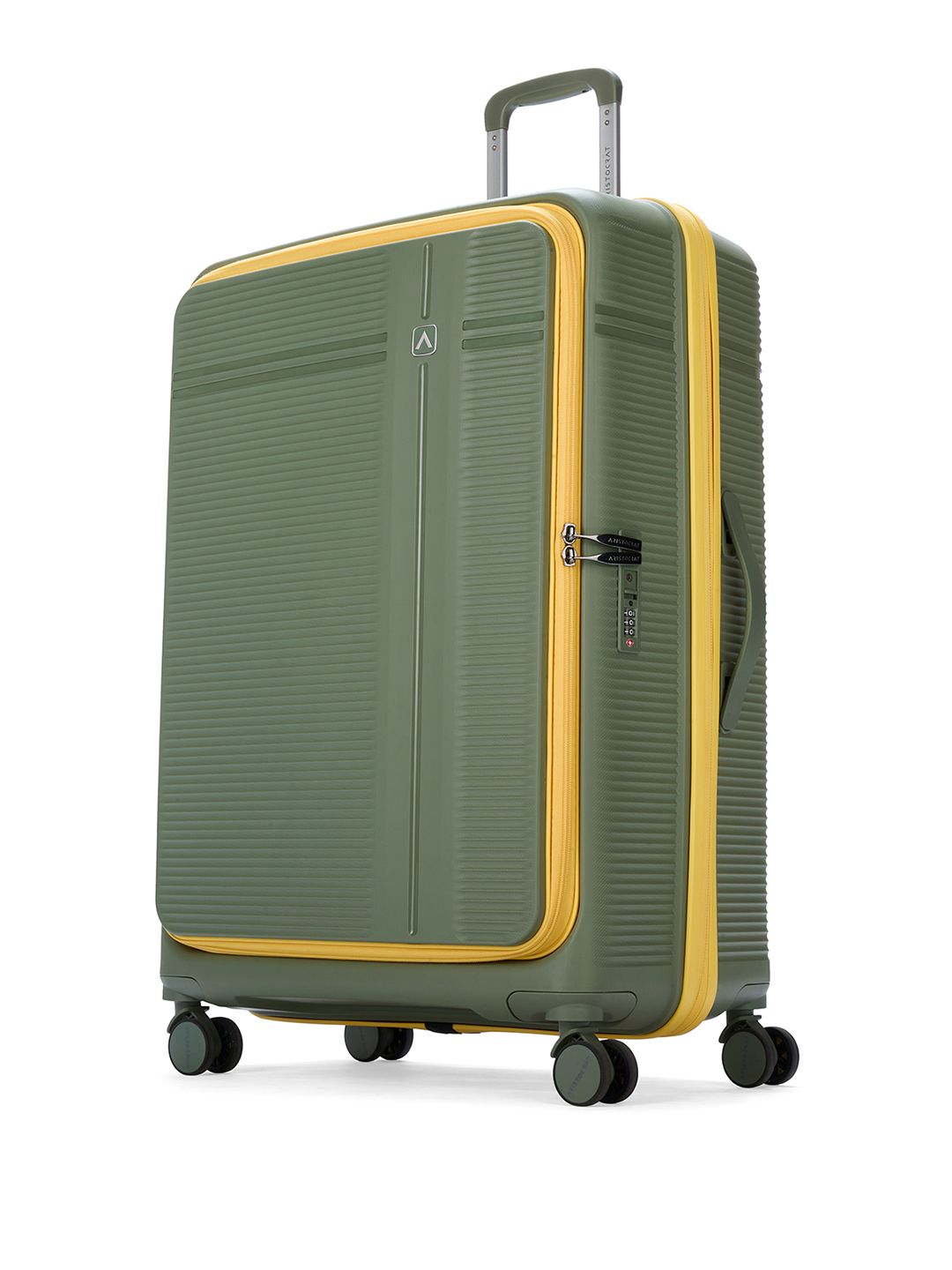 Aristocrat Unisex Solana Green Large Hard Luggage 75cm Check-in Trolley Bag with TSA Lock-picture-16