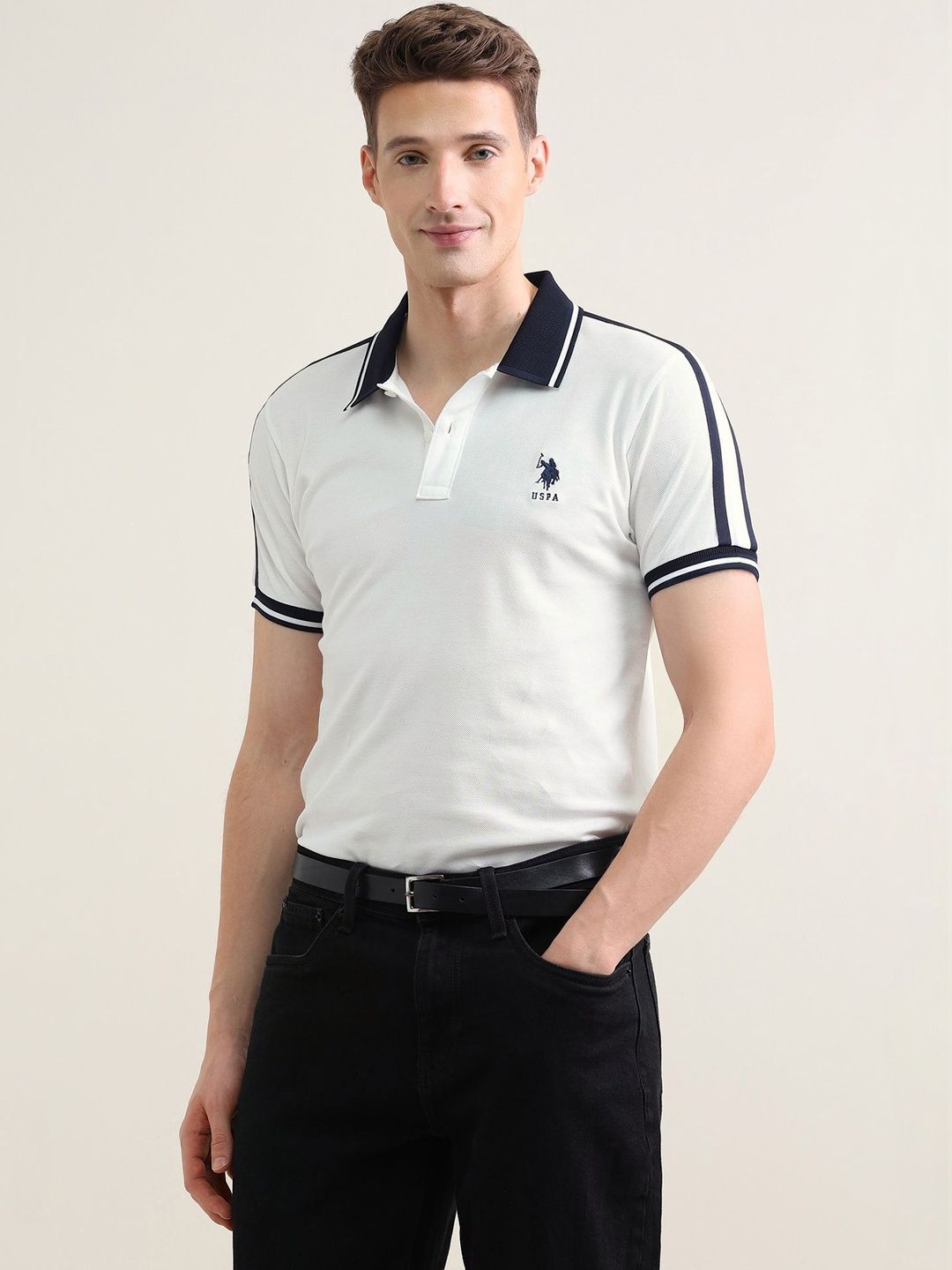 U.S. Polo Assn. Men Brand Logo Polo Collar Slim Fit T-shirt-picture-16