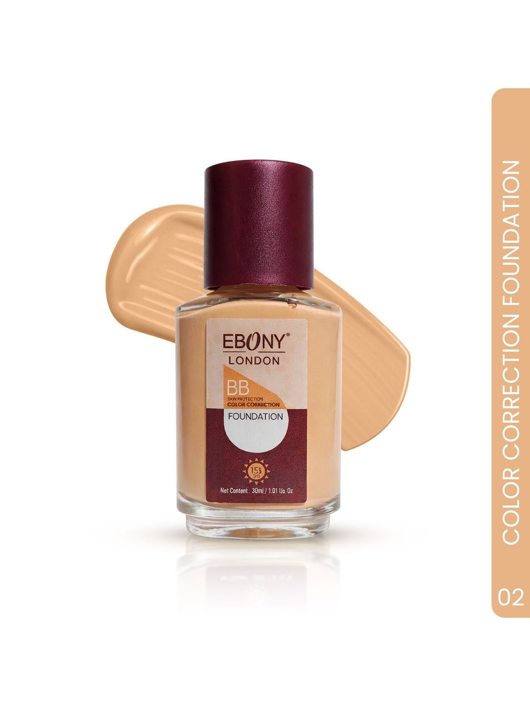 EBONY LONDON BB Sun Protection Color Correction Foundation - 30 ml - Shade-02-image-31
