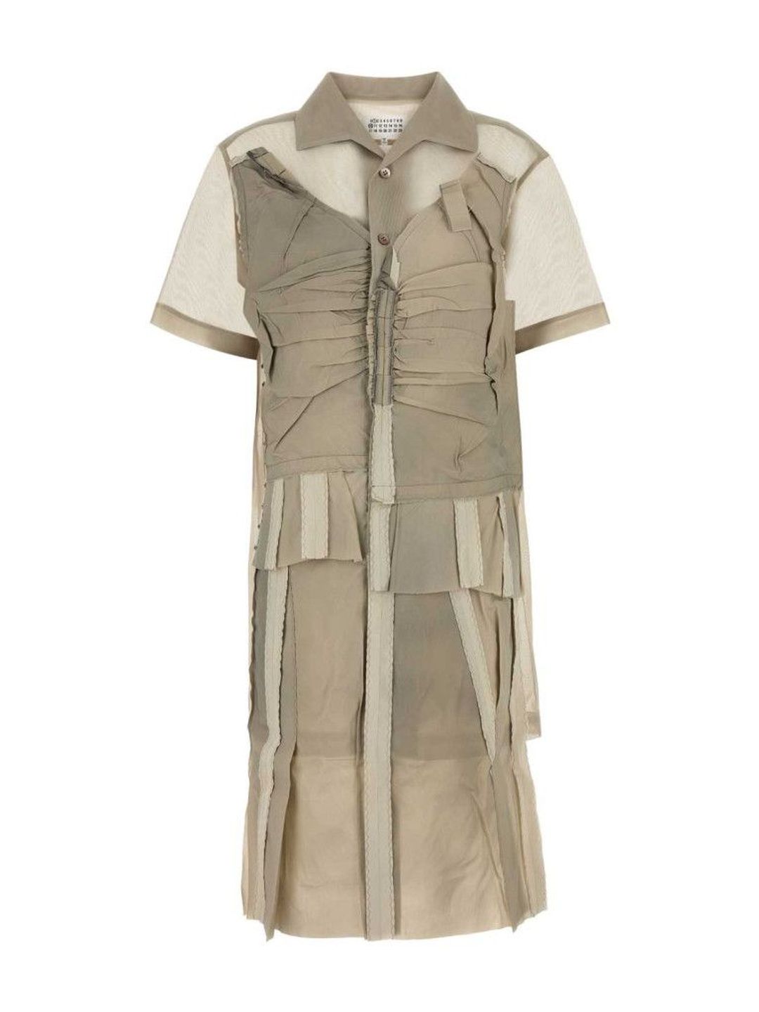 Maison Margiela Beige Panelled Midi Dress-image-33
