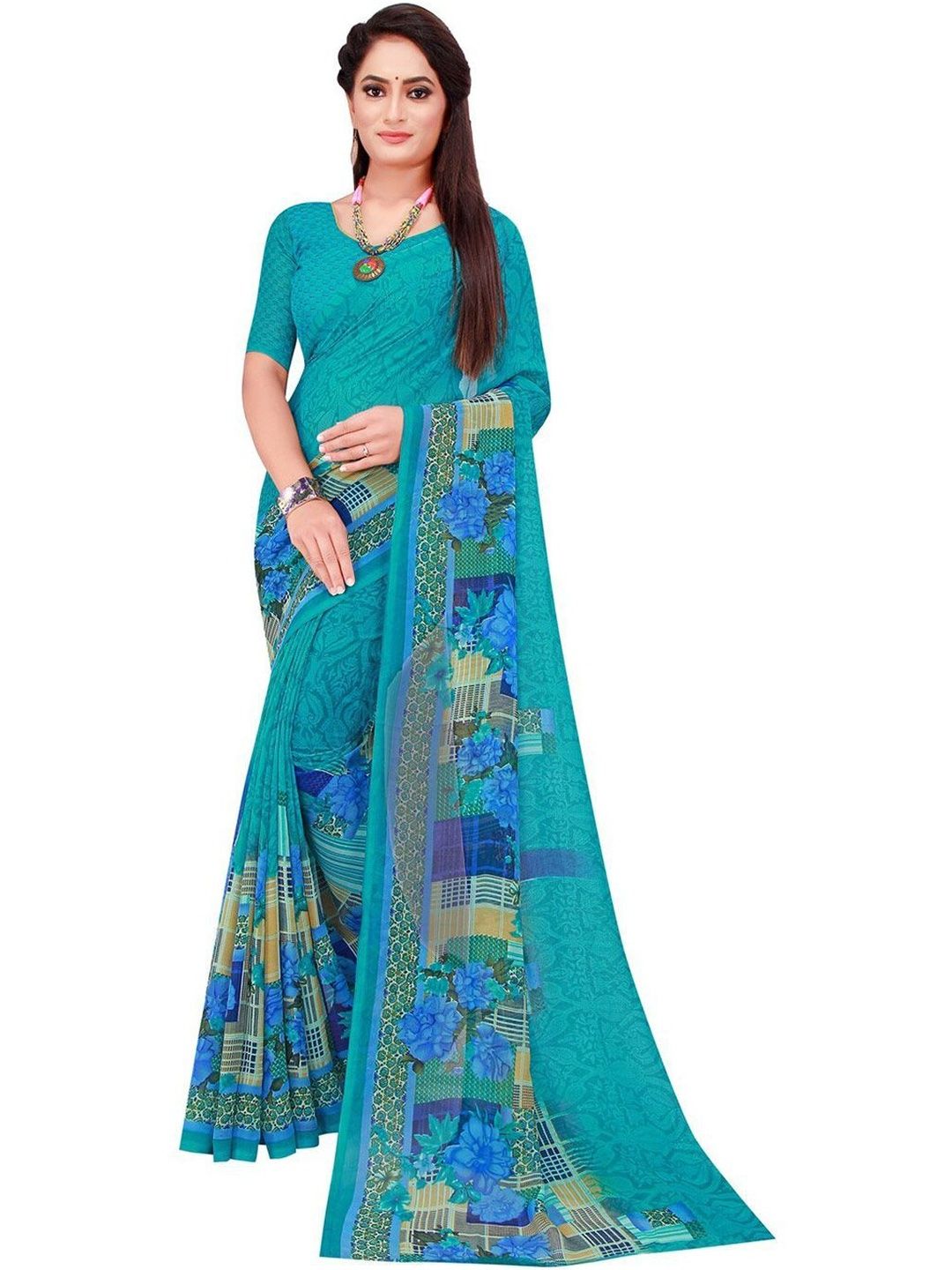 Moda Rapido Floral Poly Georgette Saree-picture-34