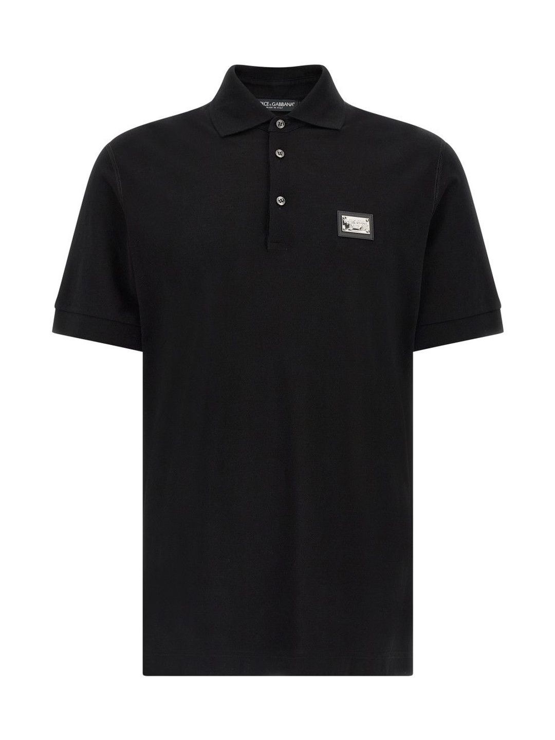 Dolce & Gabbana Logo Plate Polo Collar Cotton Tshirt-picture-48