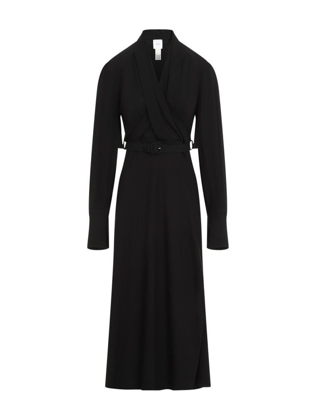 Patou Black Draped Maxi Day Dress-picture-14