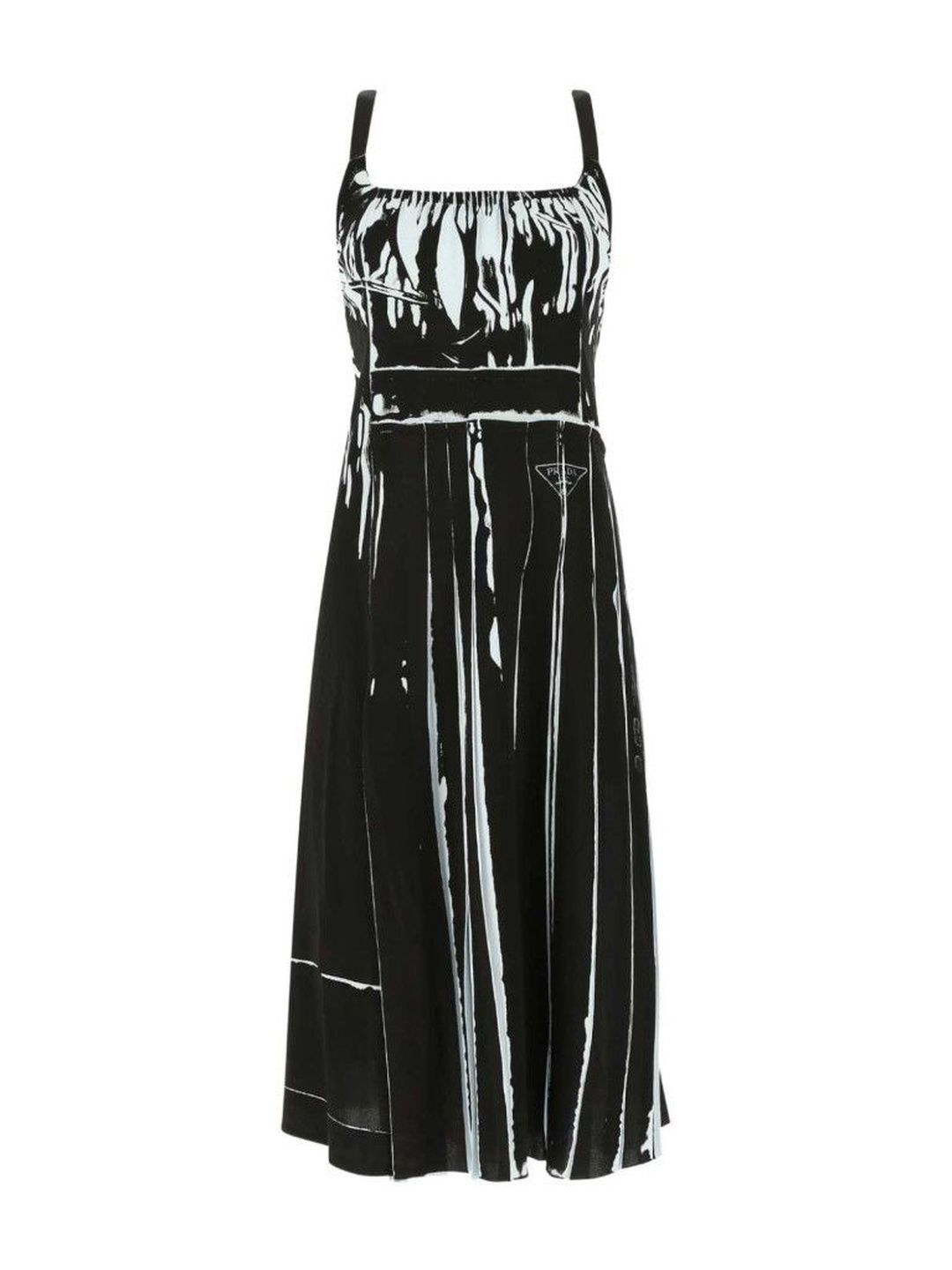 Prada Women Black Printed Stretch Viscose Dress-picture-17