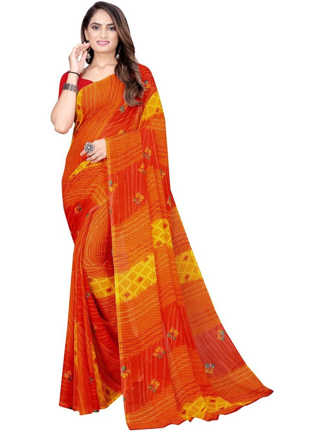 Moda Rapido Ethnic Motifs Poly Georgette Saree-picture-54