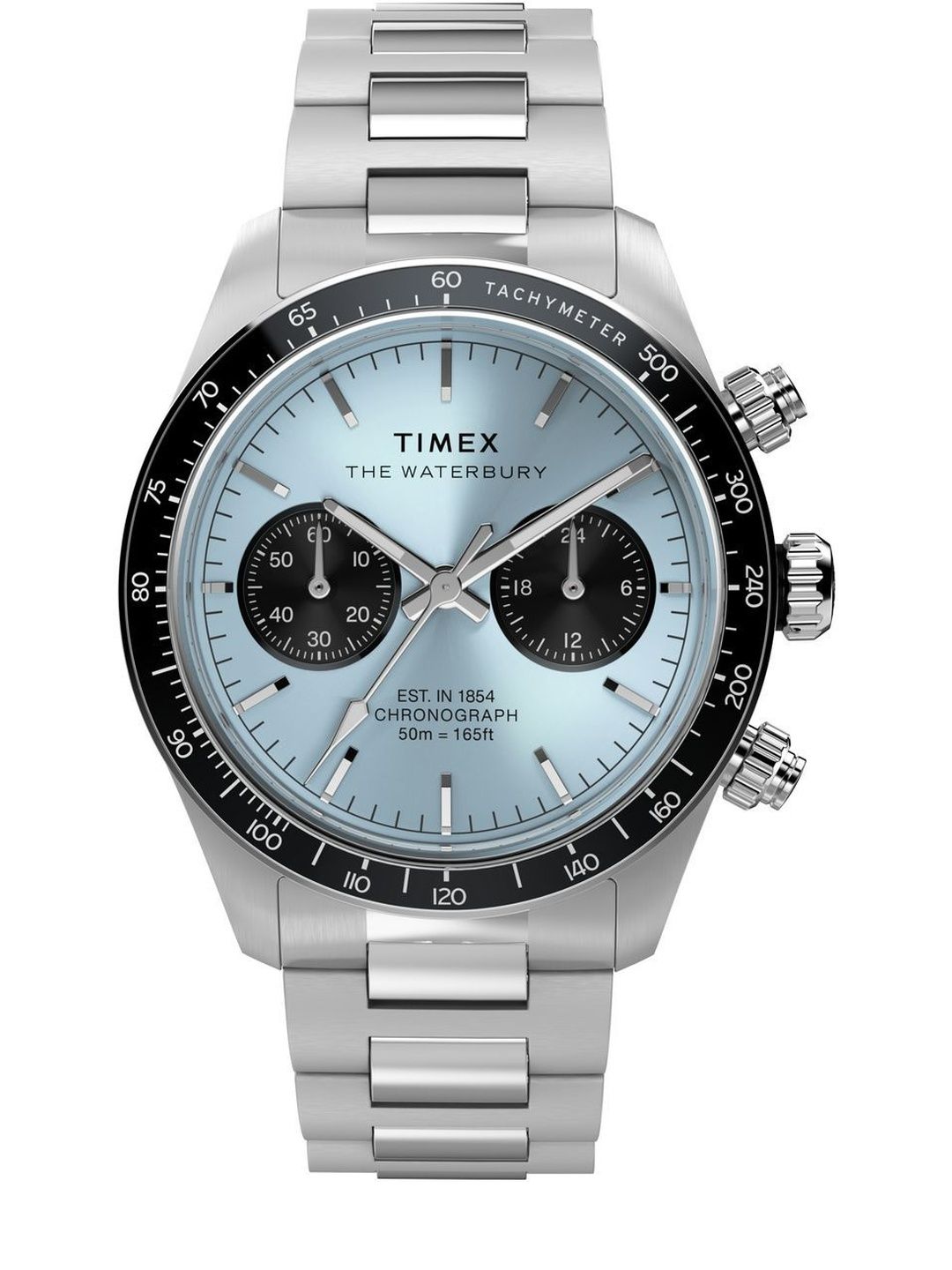 Timex Men Dial & Stainless Steel Bracelet Style Straps Analogue Chronograph Watch TW2Y70500IK-image-47