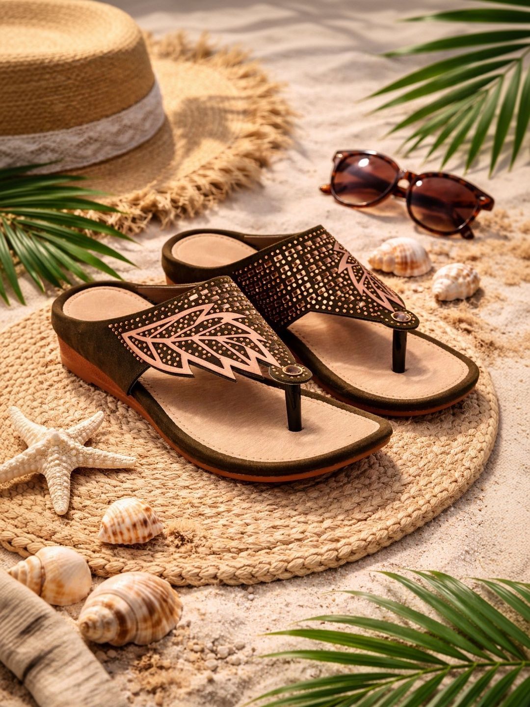 CORSICA Embellished Wedge Sandals-picture-15