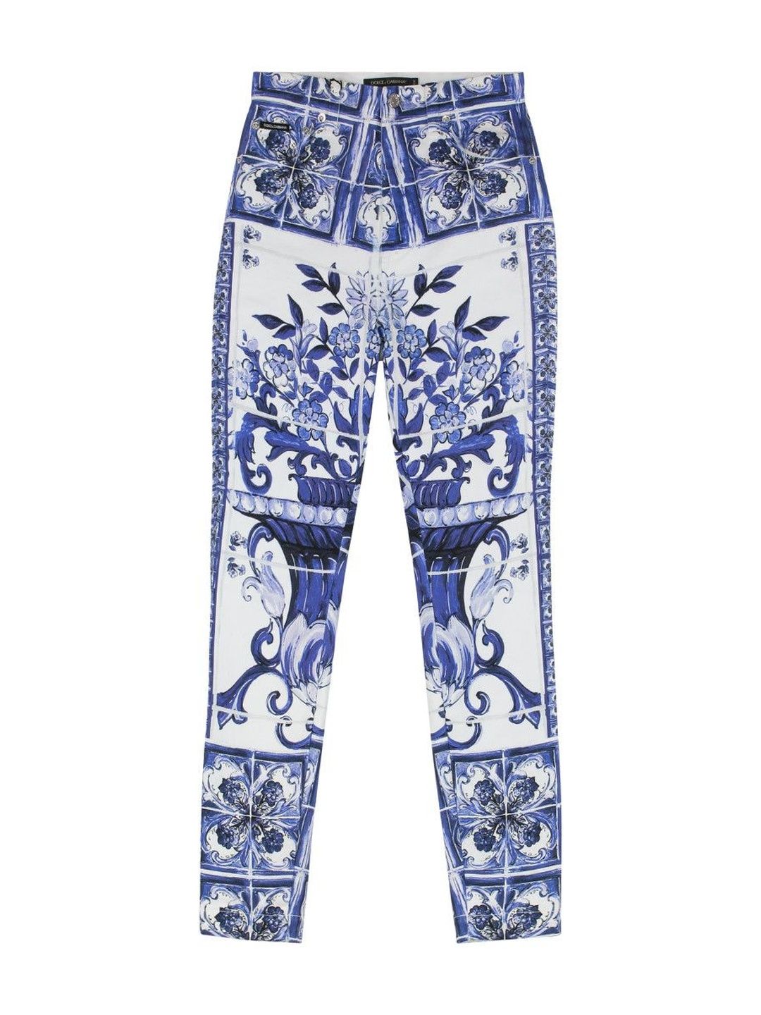 Dolce & Gabbana Blue Printed Skinny Fit Jeans-image-2