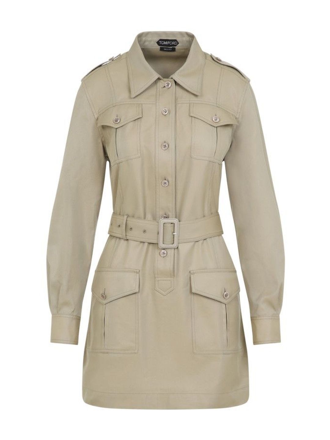Tom Ford Beige Cotton Safari Mini Dress-picture-20