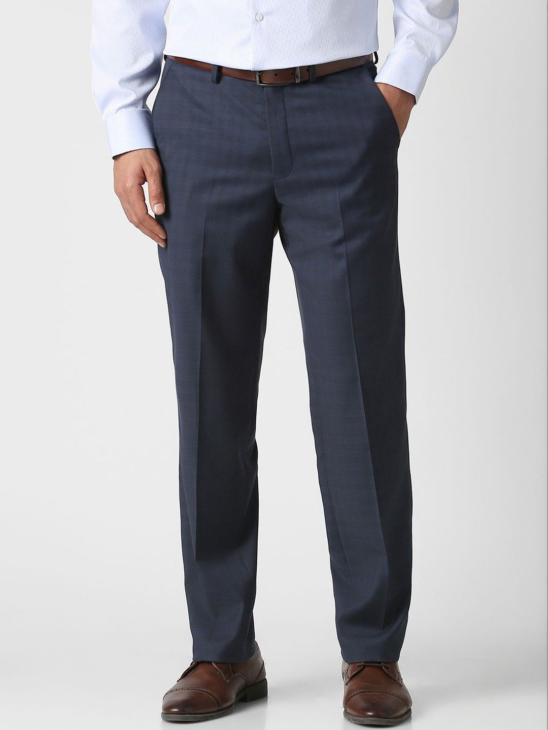 Van Heusen Men Checked Trousers-picture-34