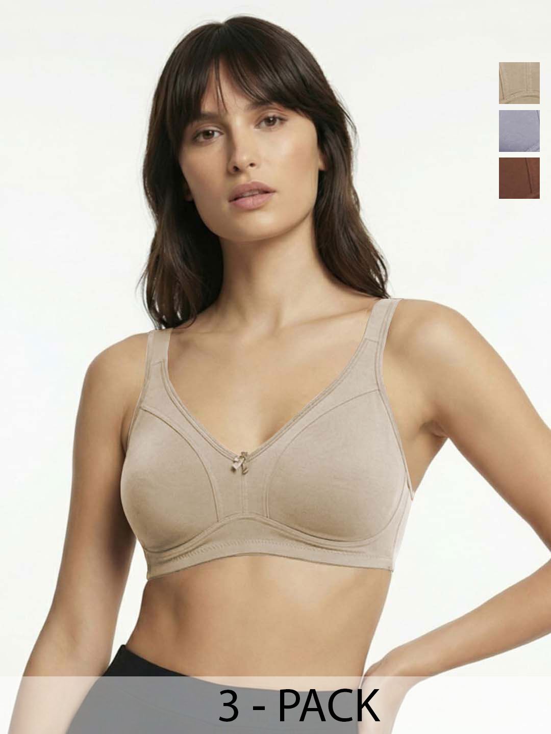 GENZILOOKS Pack Of 3 Full Coverage Bra-picture-13