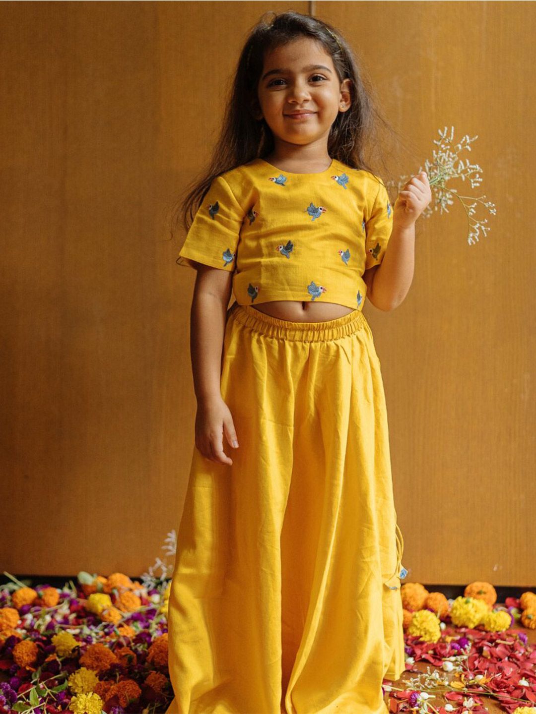 DULAAR Girls Embroidered Thread Work Ready to Wear Lehenga &-picture-44
