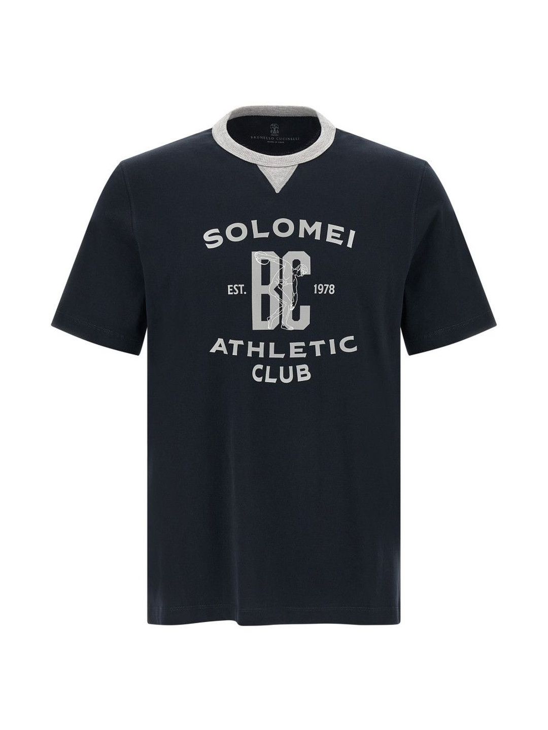 Brunello Cucinelli Blue Printed T-Shirt-image-26