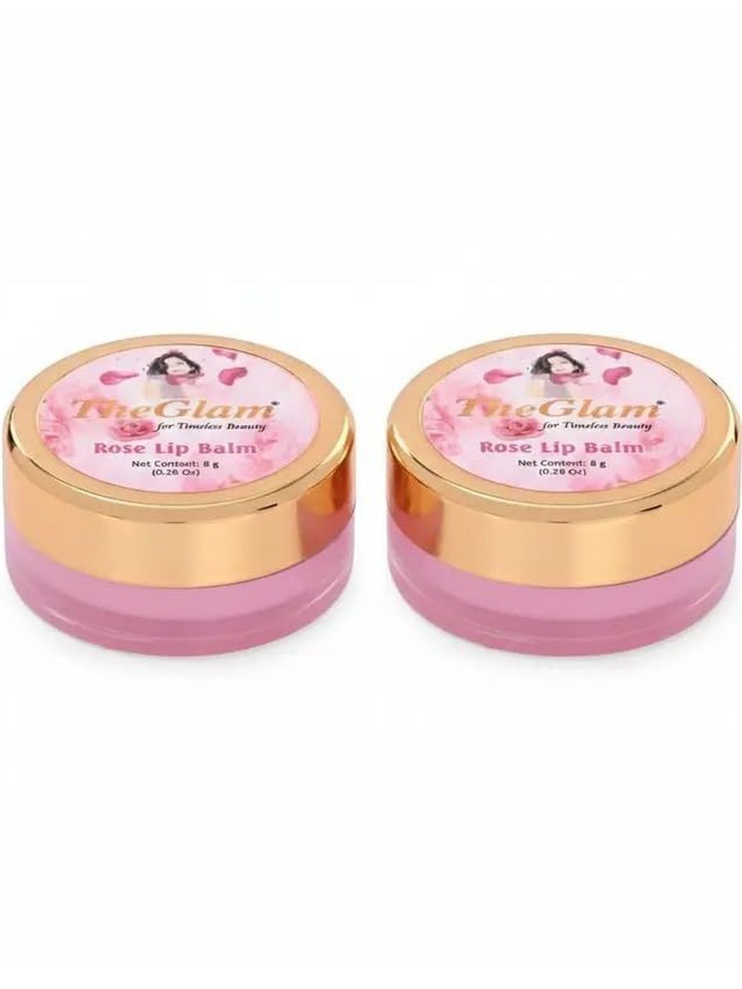 TheGlam for timeless beauty Set Of 2 Rose Lip Balm - 8 g Each - Pink-image-45
