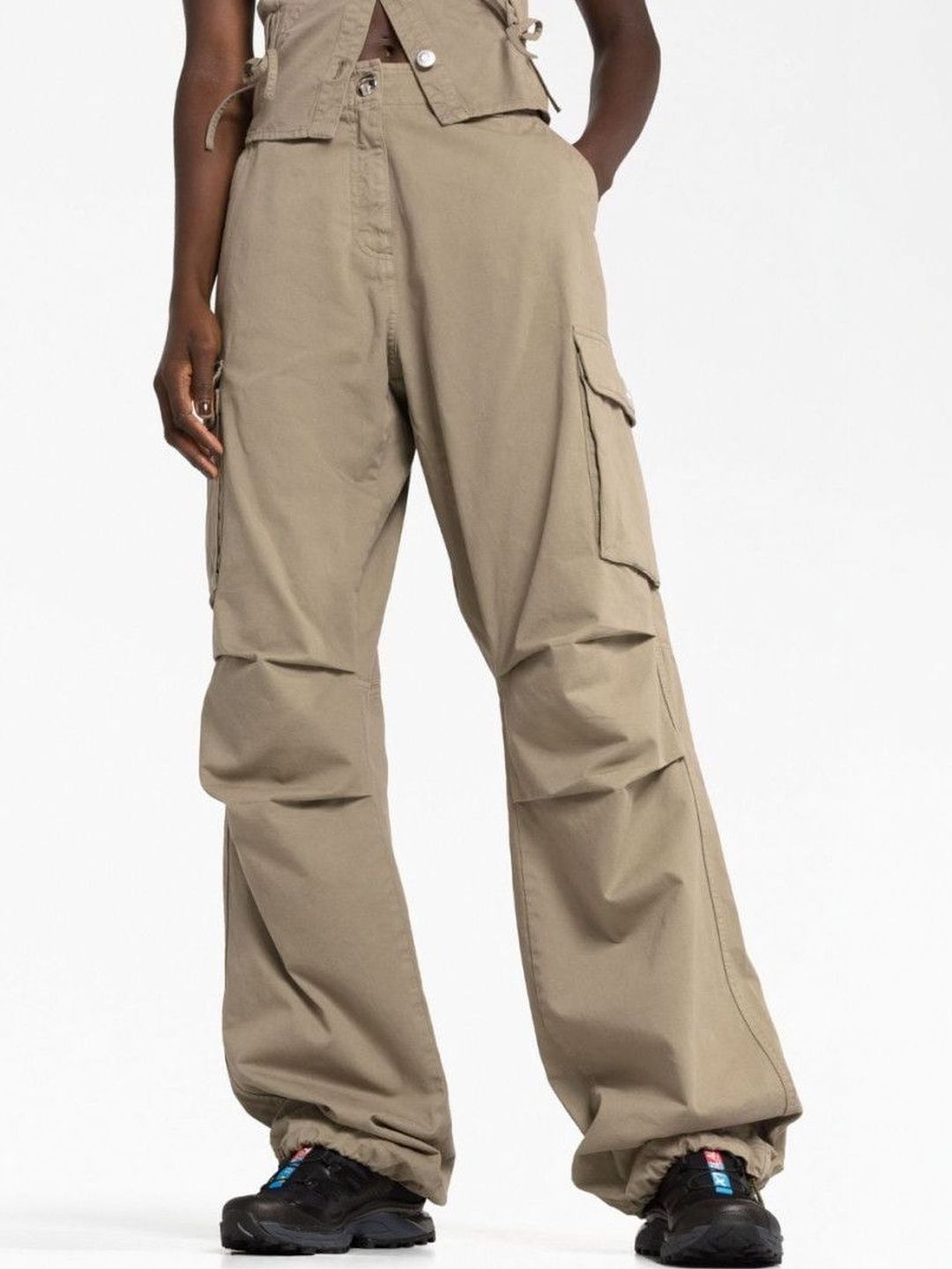 Coperni Khaki Wide Leg Cargo Trousers-picture-38