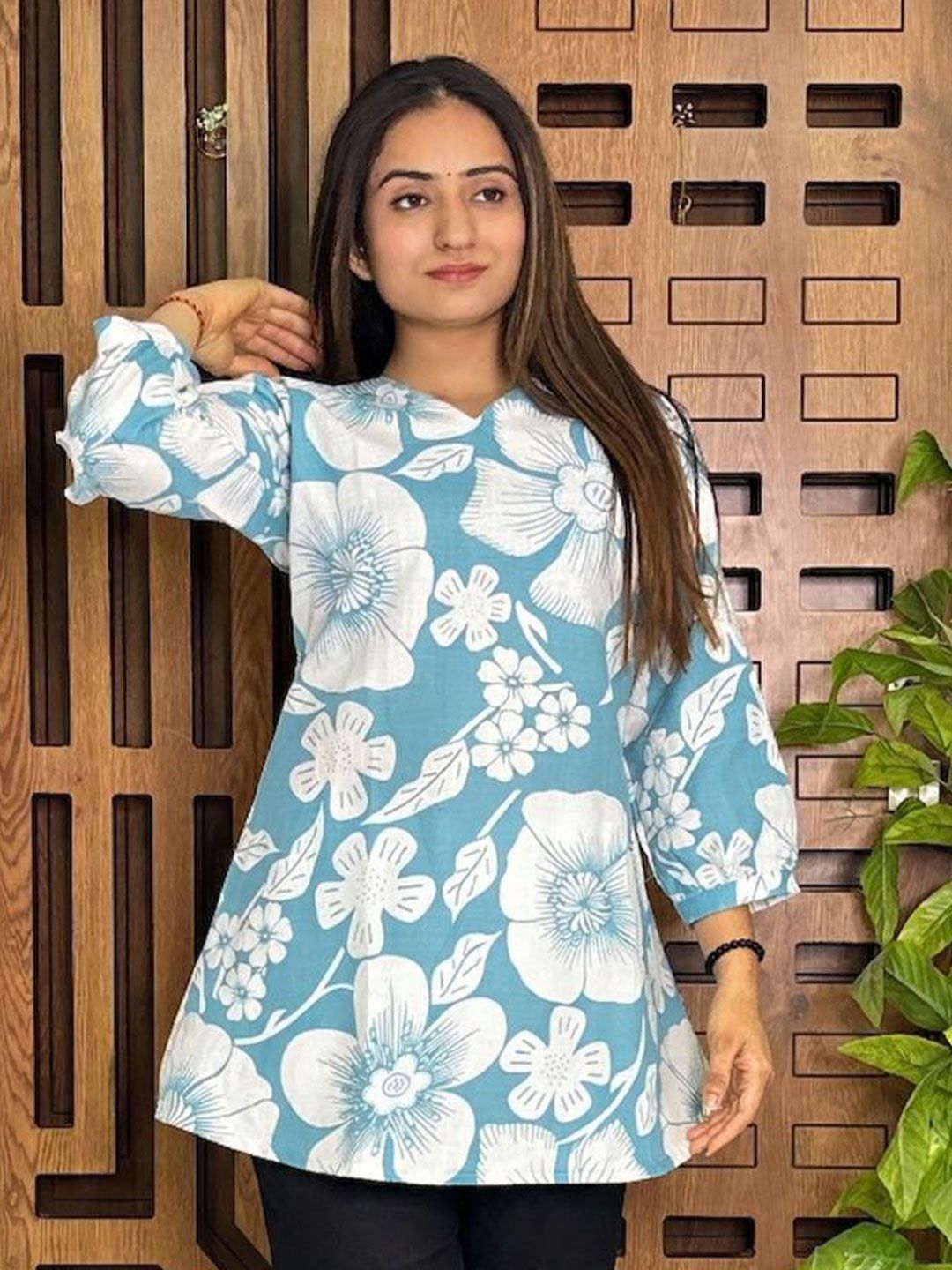Anouk Floral Pure Cotton Kurti-picture-33