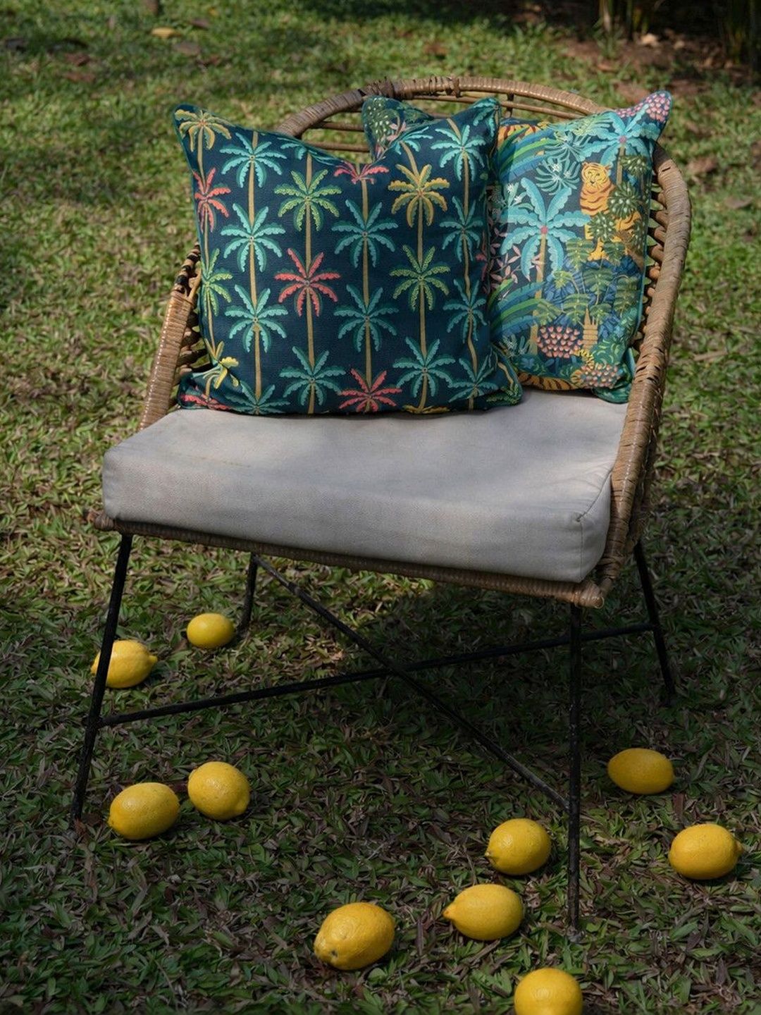 Chumbak Green Floral Square Cushion Covers-picture-17