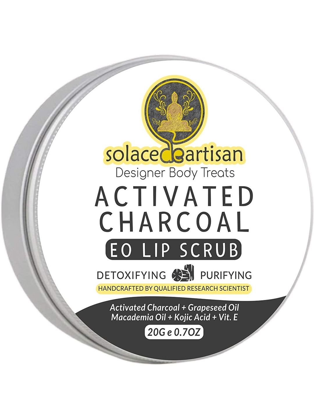 SolaceDeArtisan Activated Charcoal Lip Scrub - 20 g-image-33