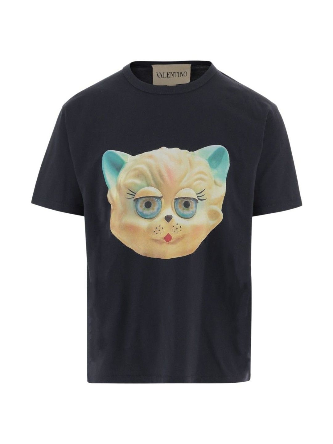 Valentino Navy Blue Printed T-Shirt-image-1