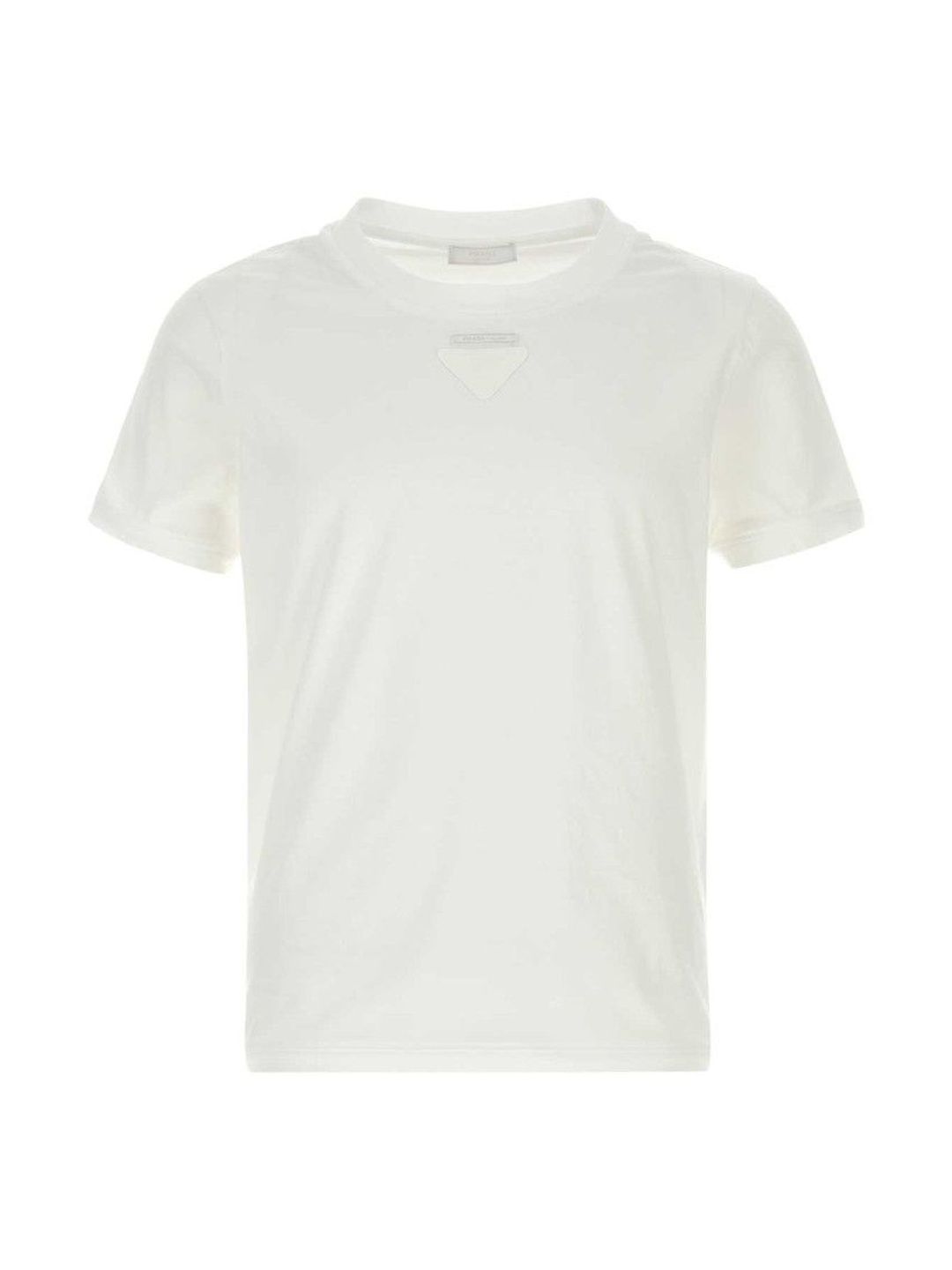 Prada White Cotton T-Shirt-image-0