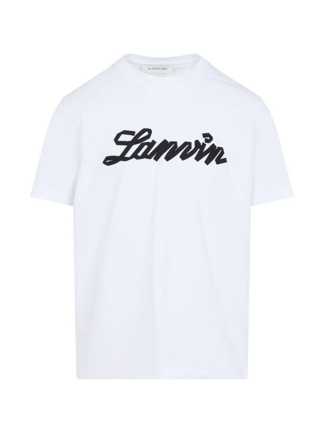 Lanvin White Embroidered Logo T-Shirt-picture-28
