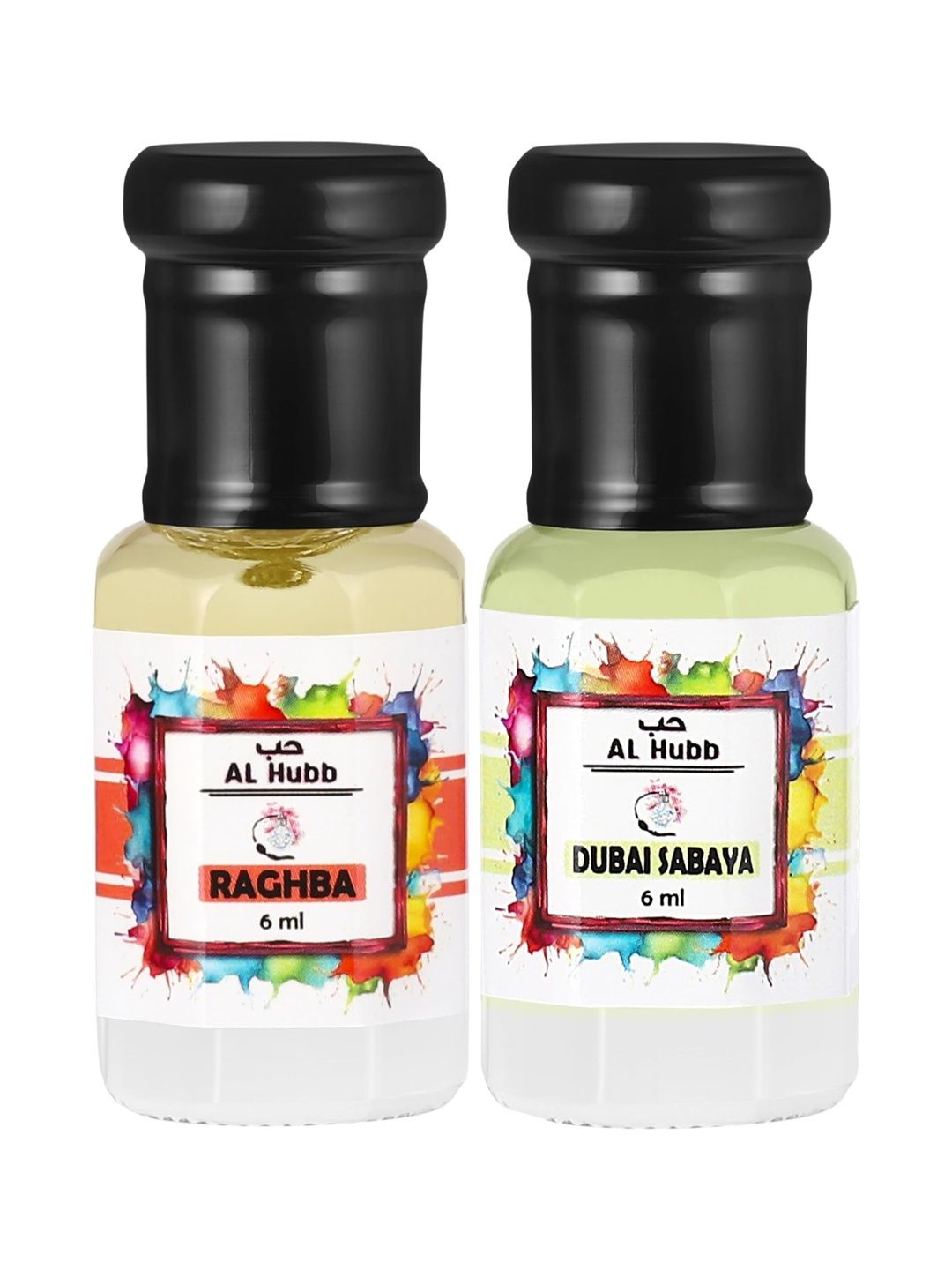 AL Hubb Set Of 2 Unisex Raghba & Dubai Sabaya Long Lasting Attar - 6 ml Each-image-13