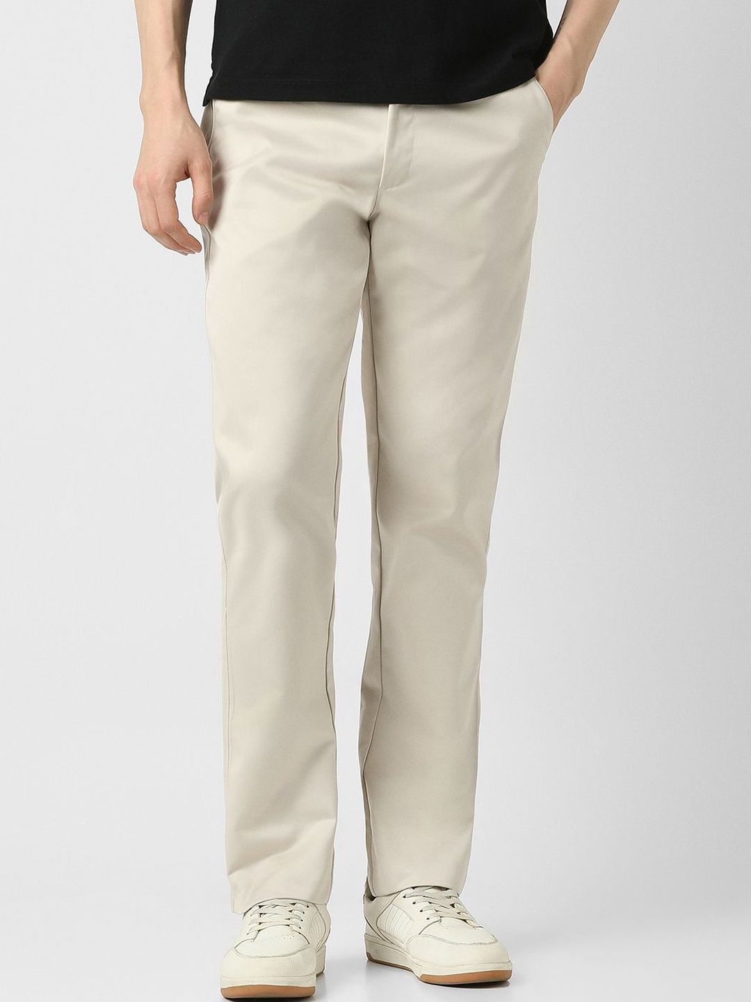 Peter England Casuals Men Slim Fit Chinos Trousers-picture-18