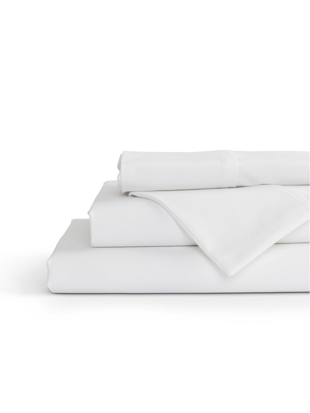 Linen Home White 200 TC King Size Flat Bedsheet Set with 2 Pillow Covers-image-1