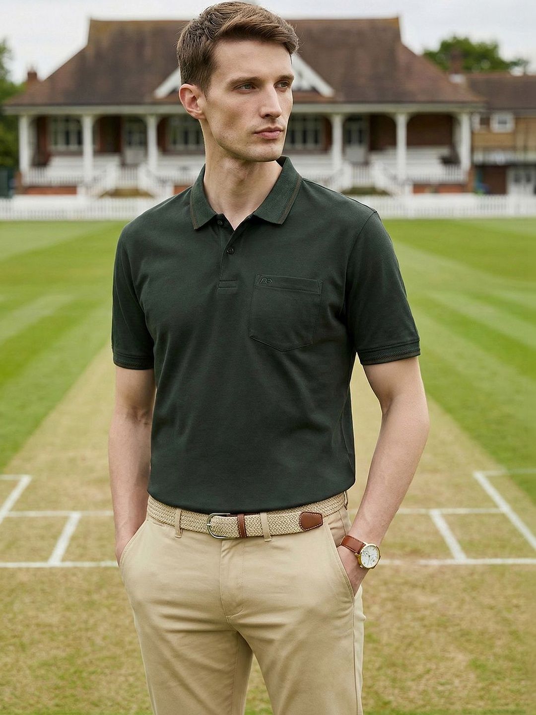 Peter England Casuals Men Polo Collar Pockets T-shirt-picture-5