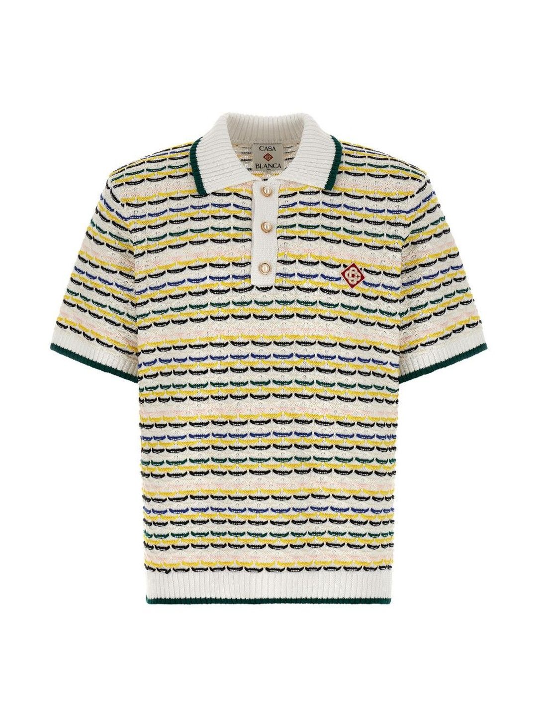 Casablanca Multi Color Striped Knitted Logo Polo-picture-17