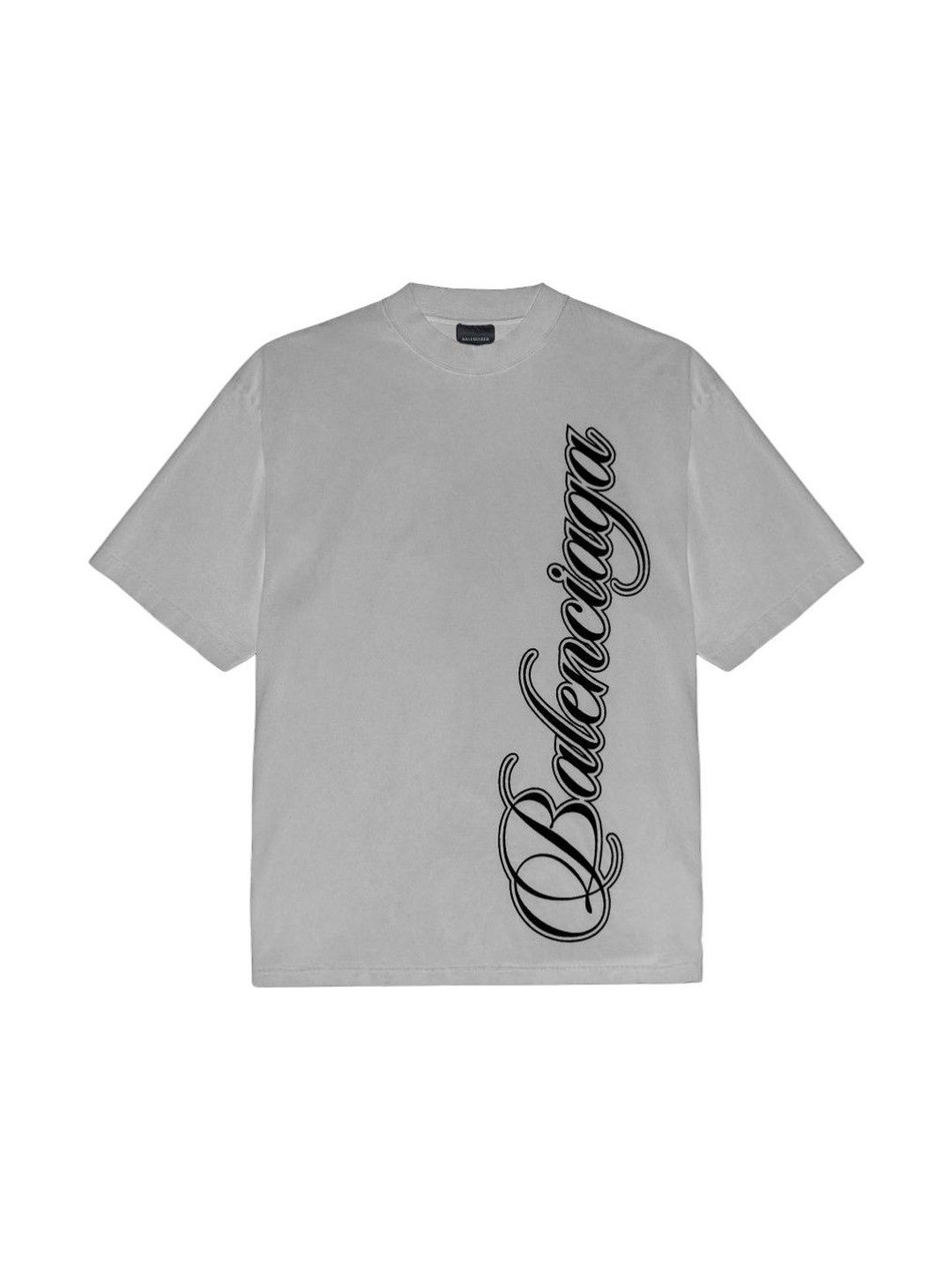 Balenciaga Grey Logo T-Shirt-picture-34