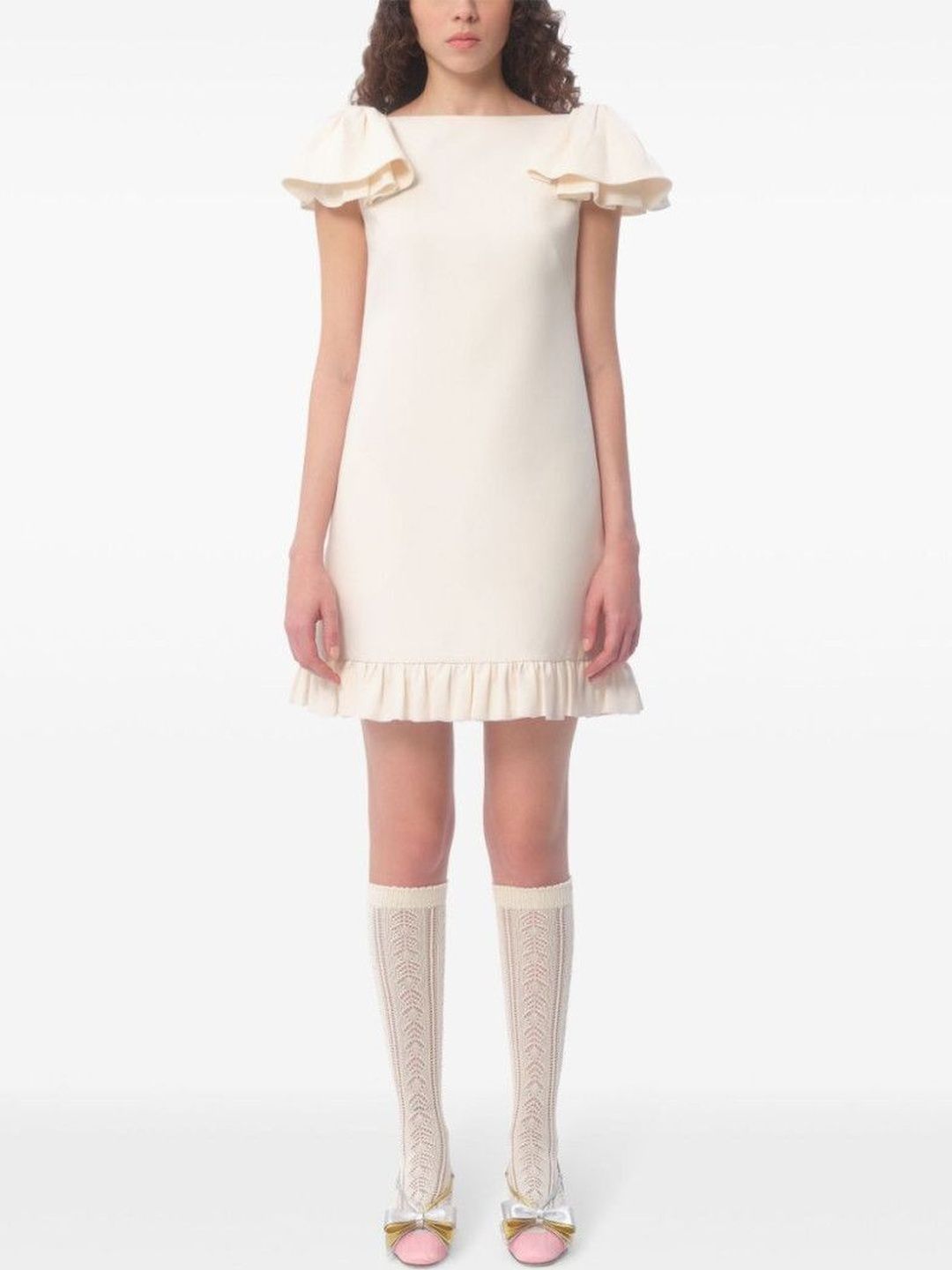 Valentino Ivory Crepe Couture Mini Dress-picture-38