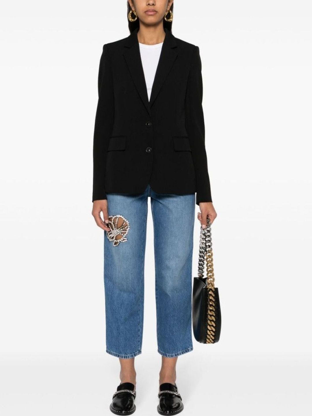 Stella McCartney Blue Crystal Embellished Jeans-image-45