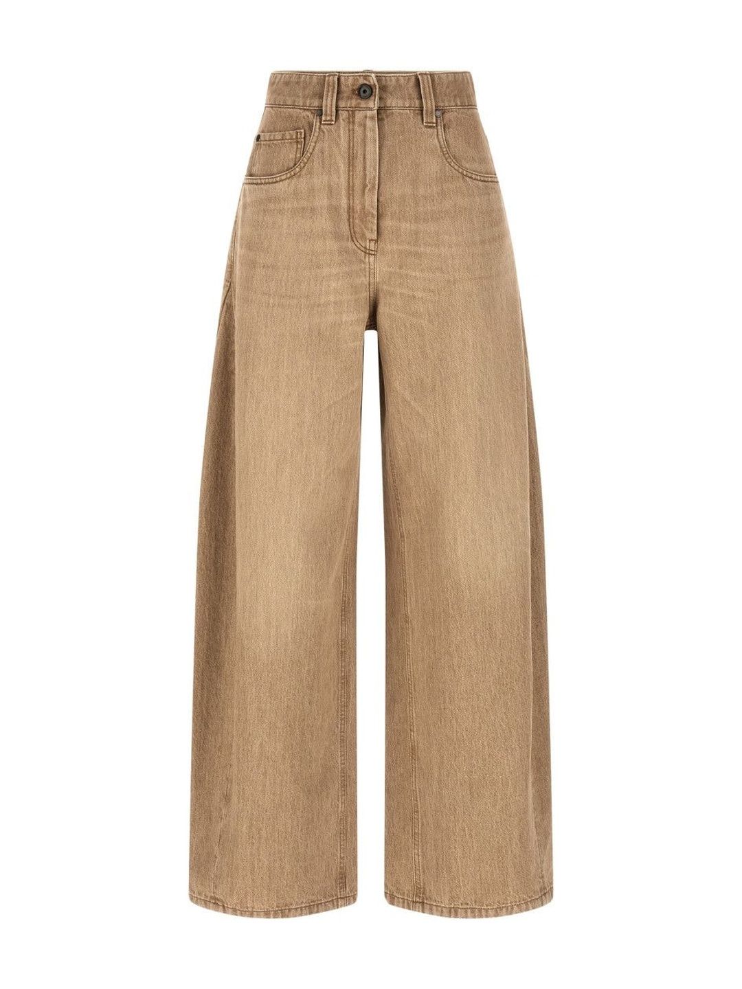 Brunello Cucinelli Beige Wide Jeans-picture-57