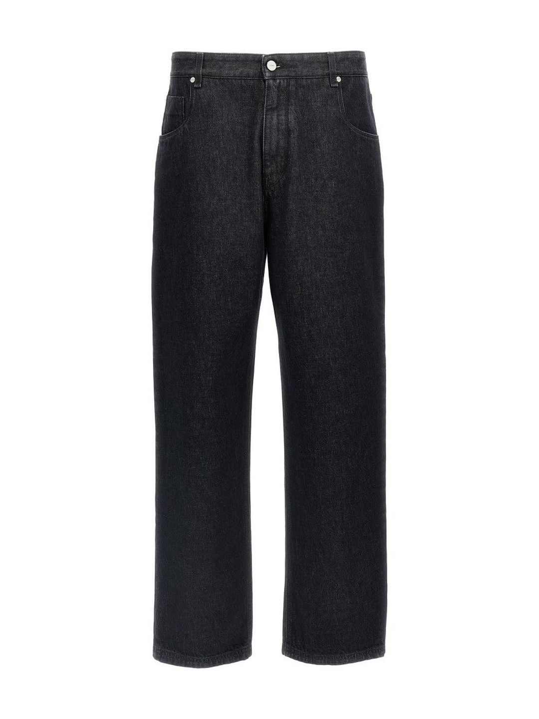 Fendi Black Logo Straight Jeans-picture-17