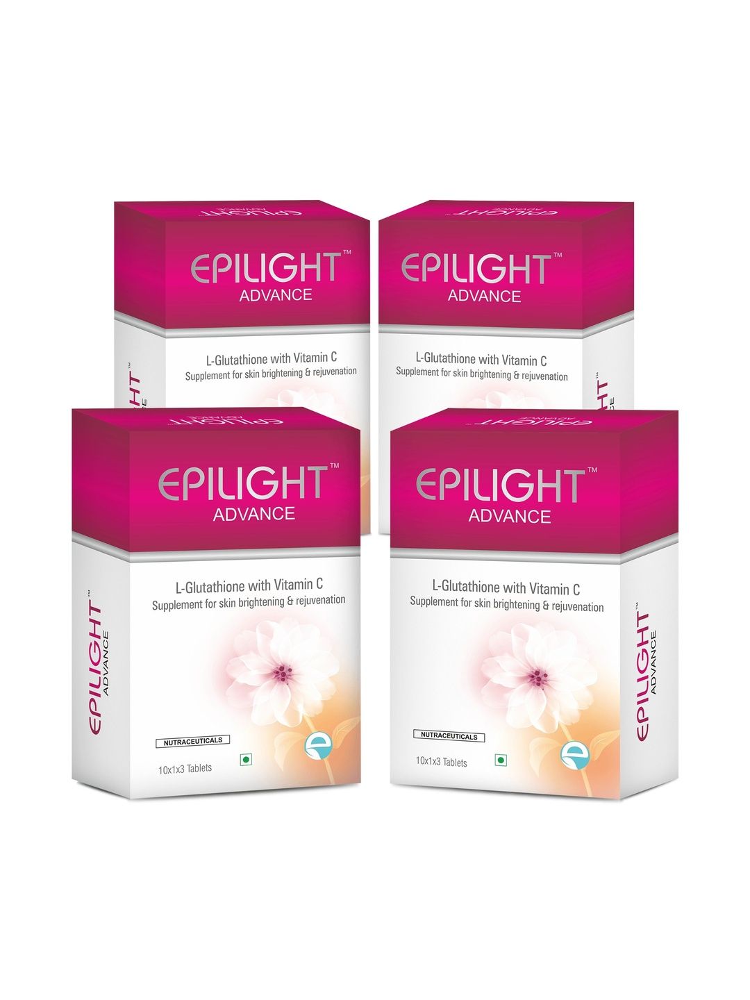 Epilight Set Of 4 Advance L-Glutathione With Vitamin C Tablets -30 Tabs Each-image-12