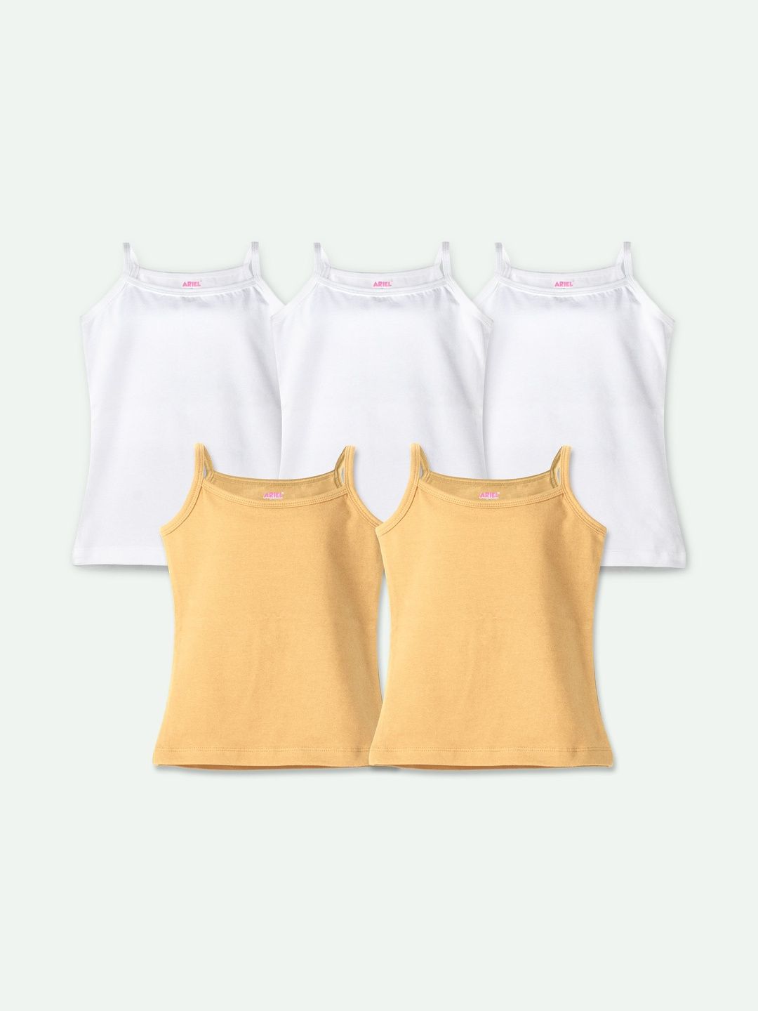 ariel Pack of 5 Cotton Non Padded Camisoles-picture-34
