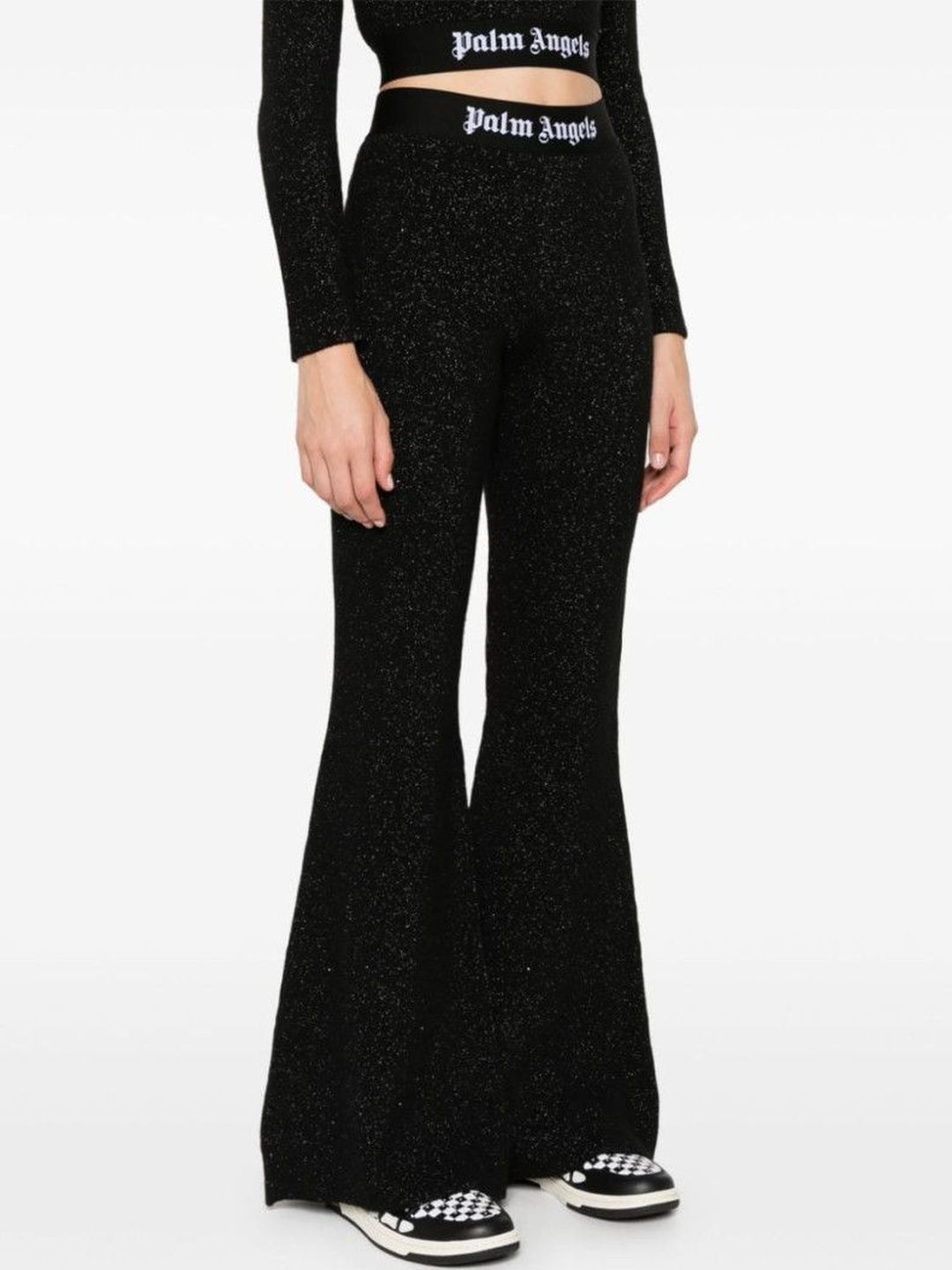 Palm Angels Black Logo-Tape Trousers-picture-33