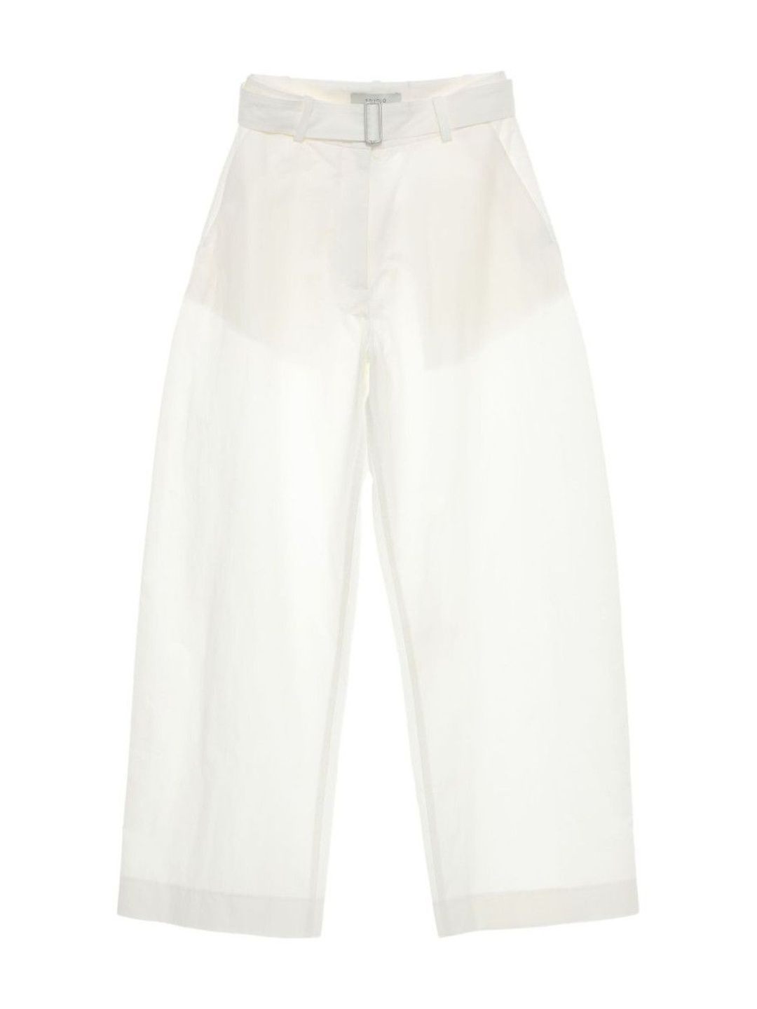 Studio Nicholson White Round Leg Cotton Trousers-picture-52