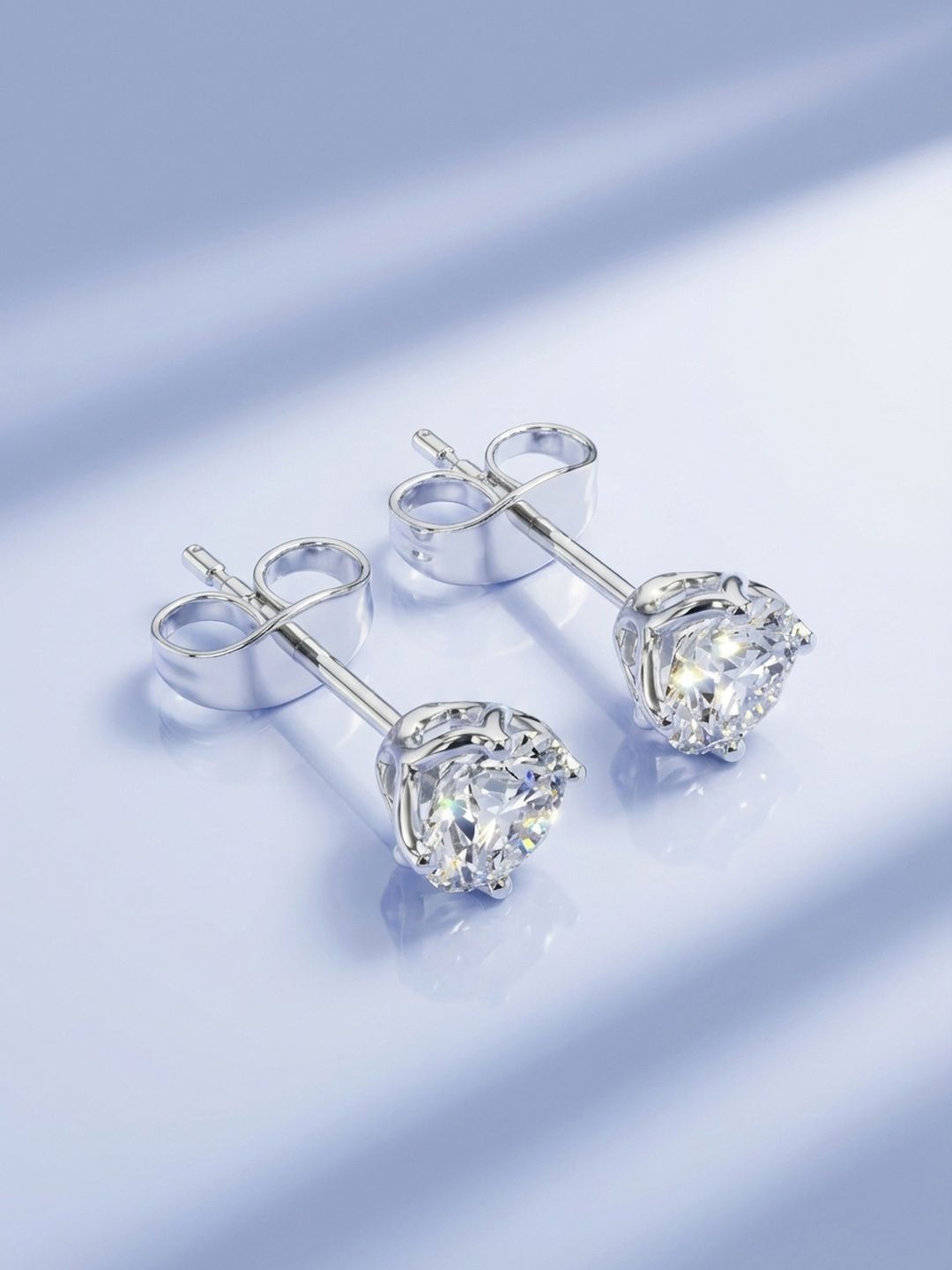 Truly by glitchez 925 Sterling Silver Lab Grown Diamond With 1 Carat Stud Earrings- 1.05g-image-22