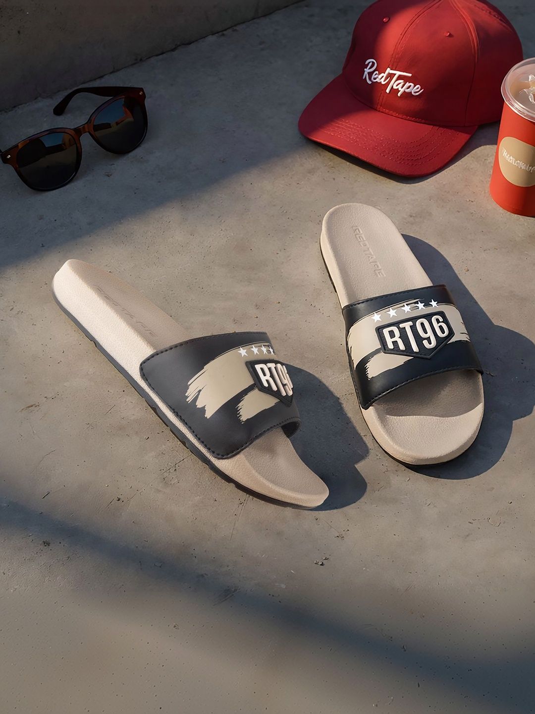 Red Tape Men Printed Sliders-picture-54
