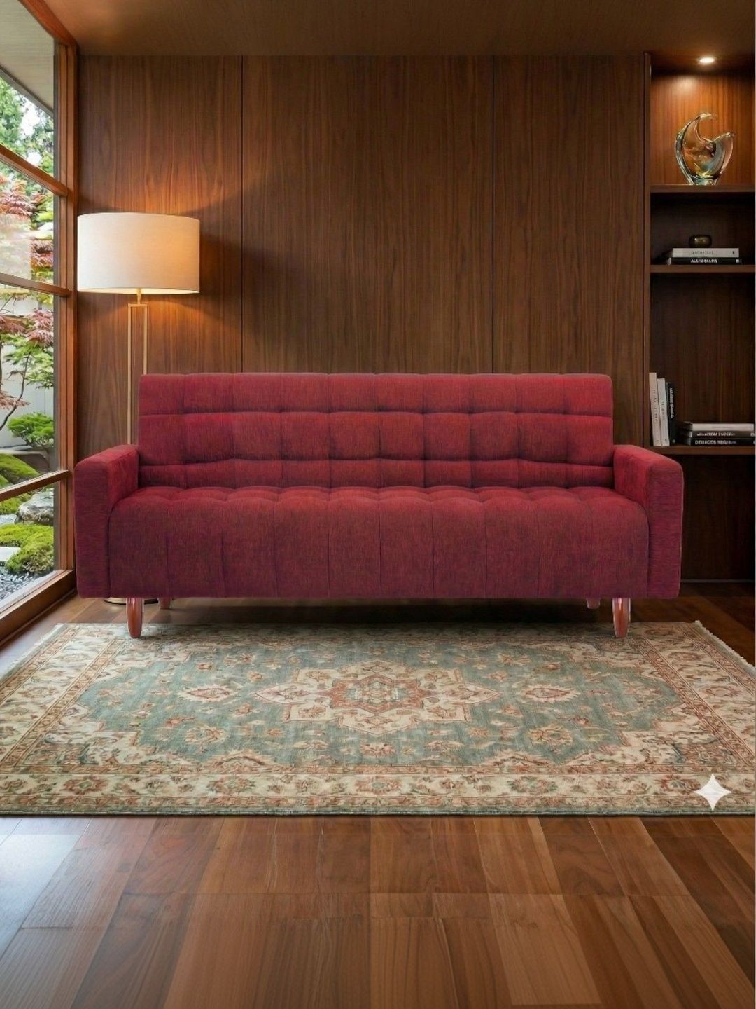 Solis Primus Comfort for all Maroon Matte-Finished 3-Seater Sofa Cum Bed-picture-48