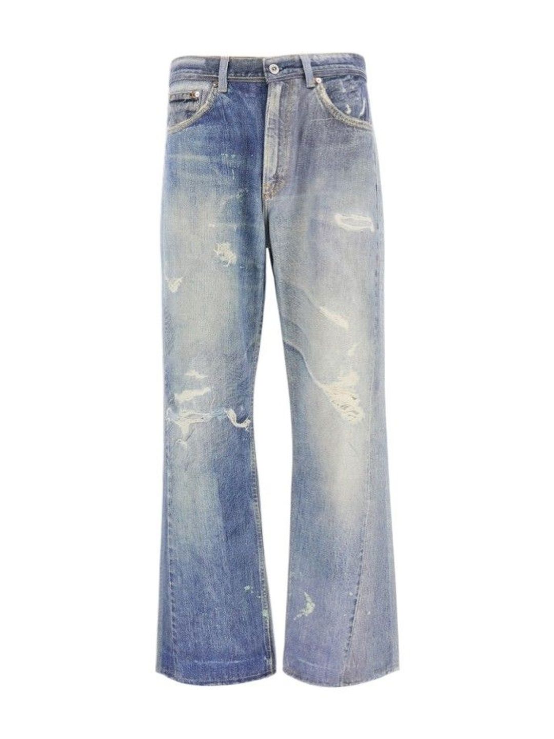 OUR LEGACY Light Blue Distressed Jeans-image-44
