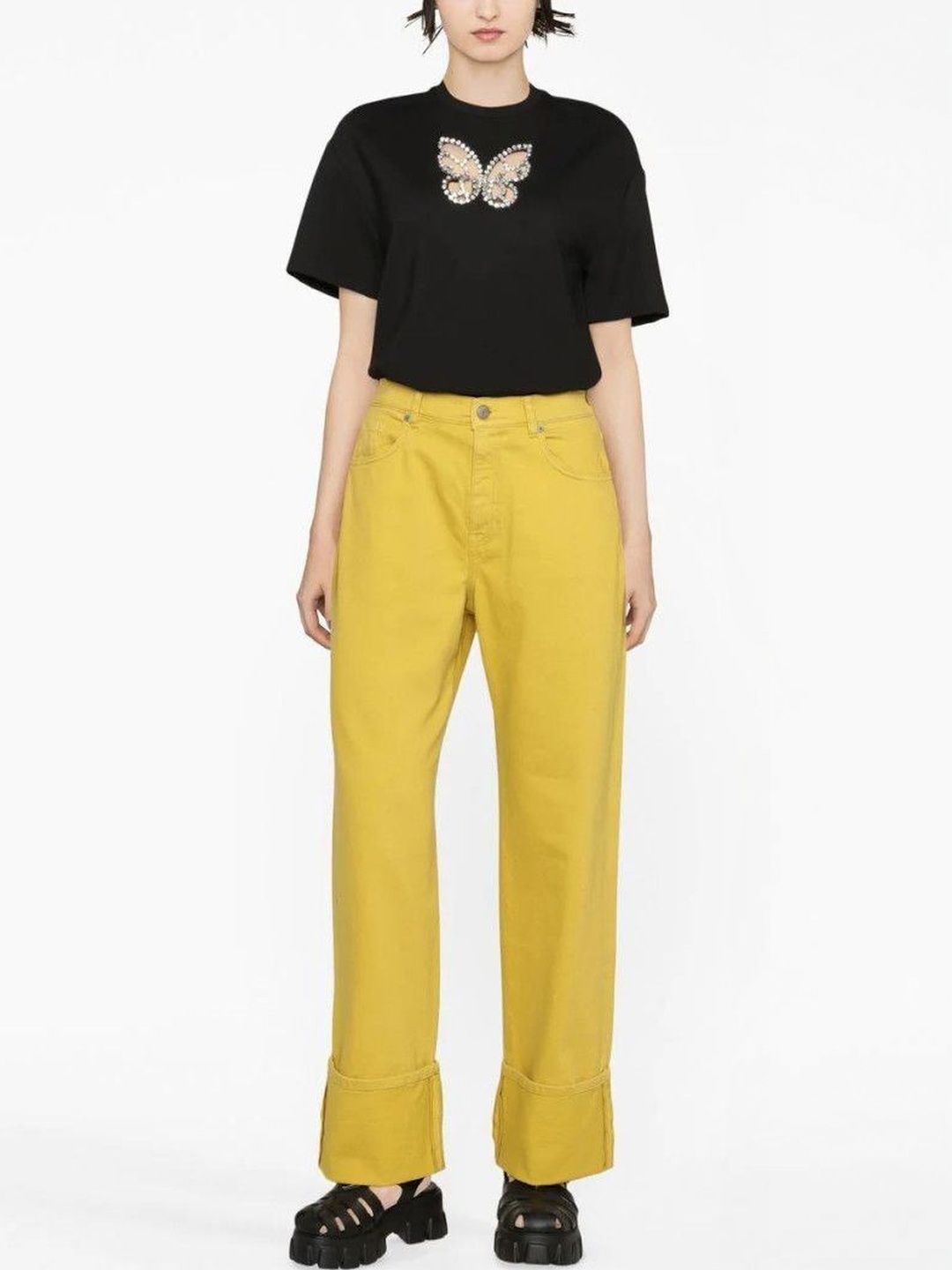 Parosh Yellow Straight-Leg Jeans-picture-45